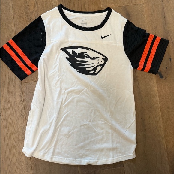 Nike Women’s Oregon State Beavers Tee with Jersey sleeves NWOT - Picture 1 of 2